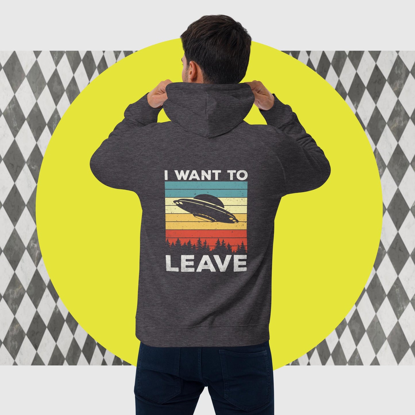 'I Want to Leave' Unisex eco-hoodie