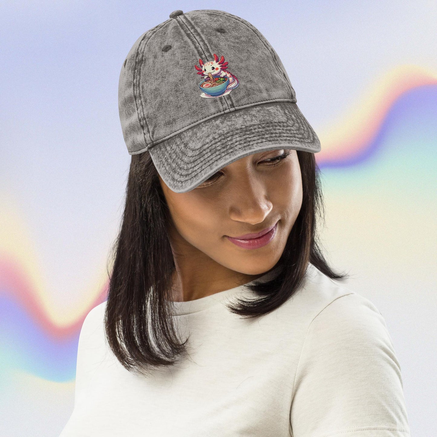 Axolotl w/ Ramen Vintage Cap