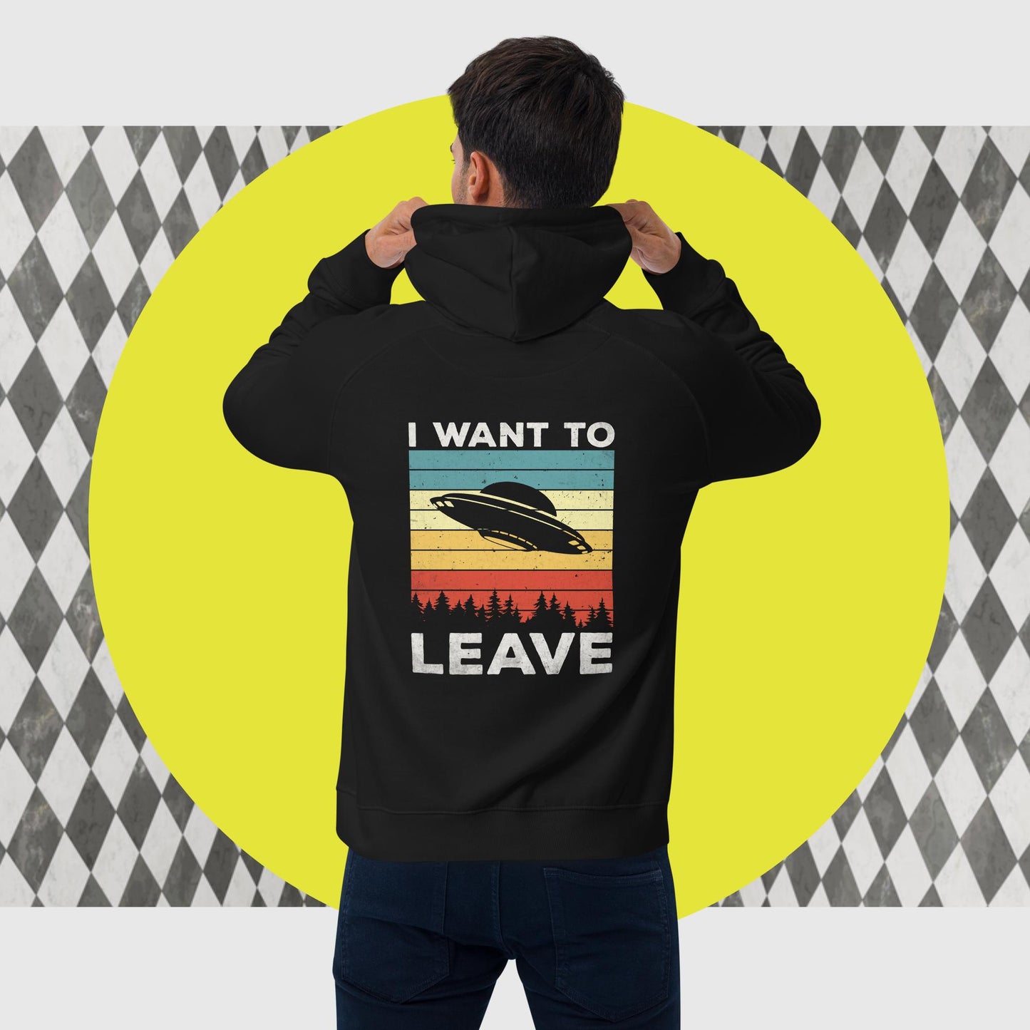 'I Want to Leave' Unisex eco-hoodie