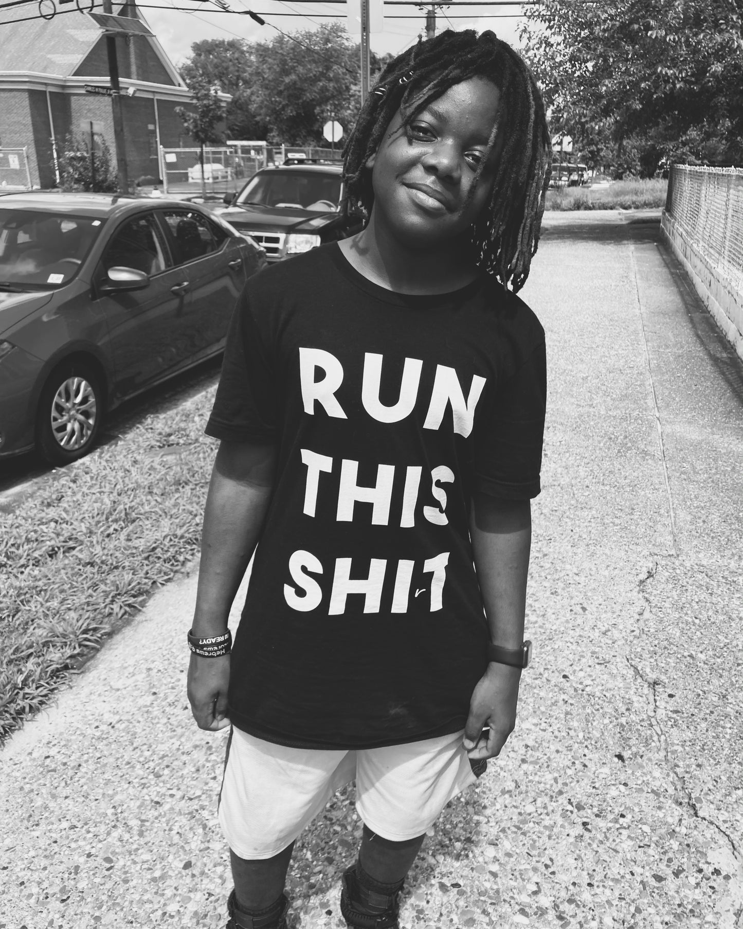 "RUN THIS SHIRT" Black Unisex T-Shirt